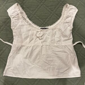 Brandy Melville White Top with Tie NWOT
